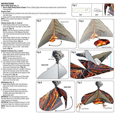 Volcano Theme Kit instruction details