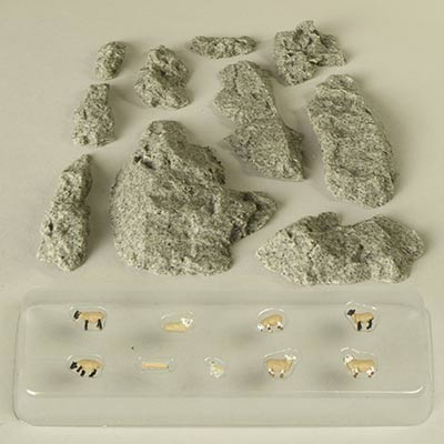 Cured Keramistone clay granite rocks