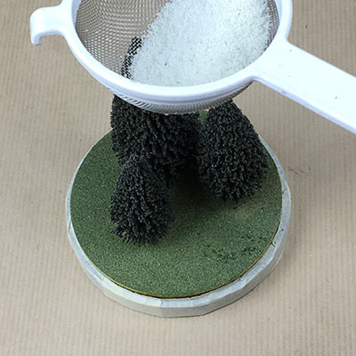 Creating a snowy model diorama