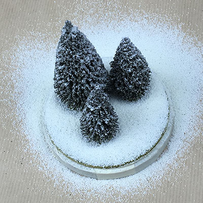 Creating a snowy model diorama