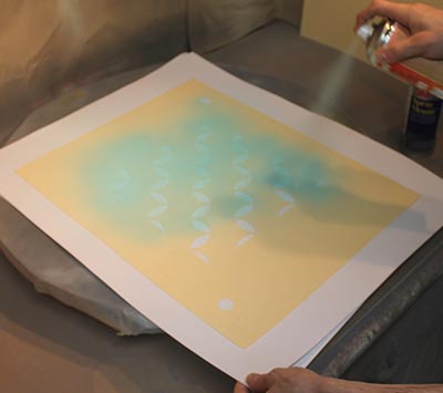 Making a stencil from oiled manila