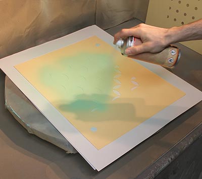 Making a stencil from oiled manila
