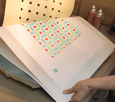 Making a stencil from oiled manila