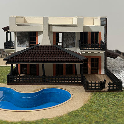 1:100 Turkish villa model by Yasemin Taylan