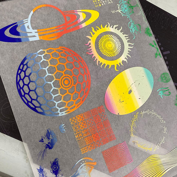Custom dry transfer service - rainbow decals