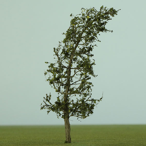 Wind blown model tree